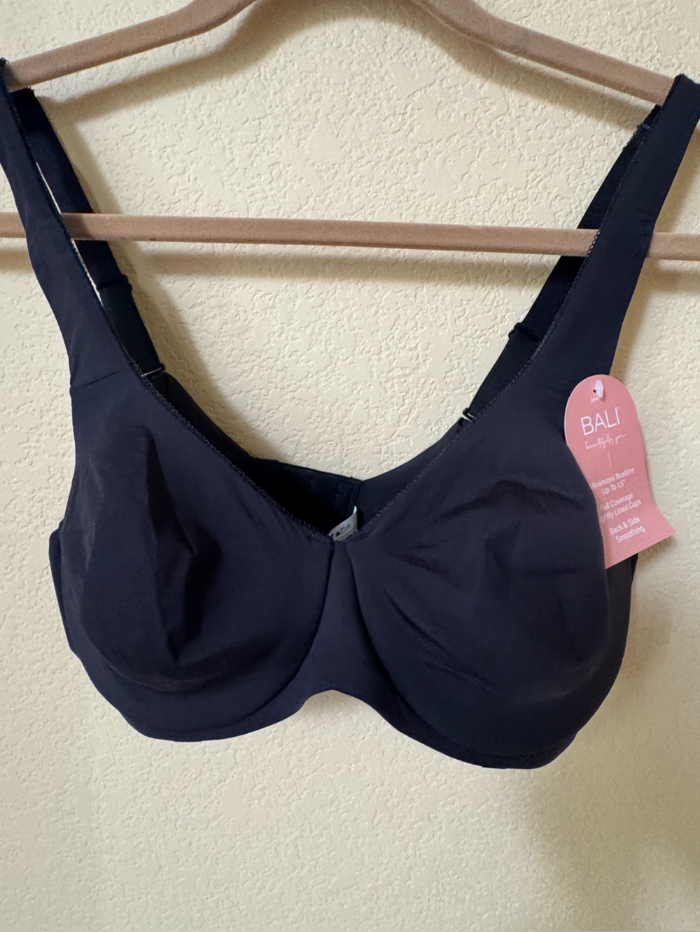 Bali Women’s Beautifully You Minimizer Underwire Black Bra Size 36C NWT